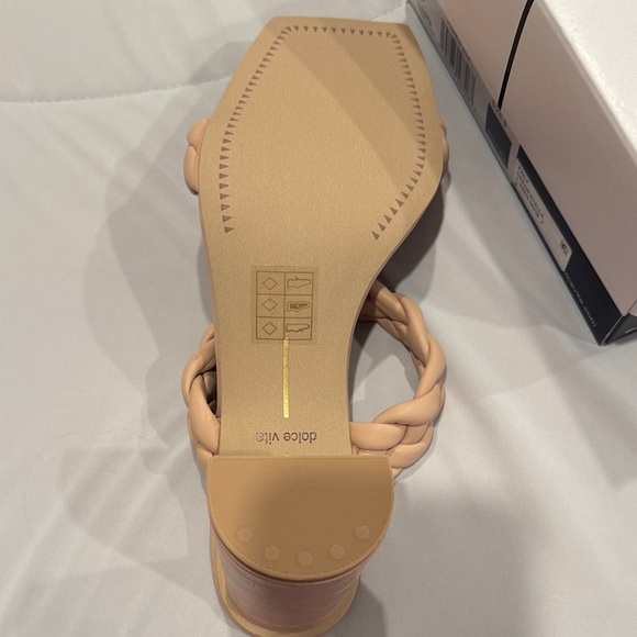 Dolce Vita Paily Braided Cream Stella Color Heeled Sandals Womens Size 9 - Picture 3 of 4
